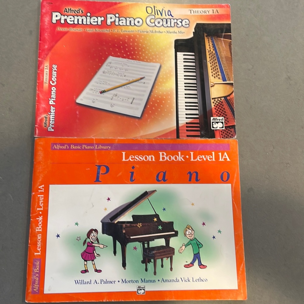 Alfred’s Piano lesson books- level 1A and Theory 1A